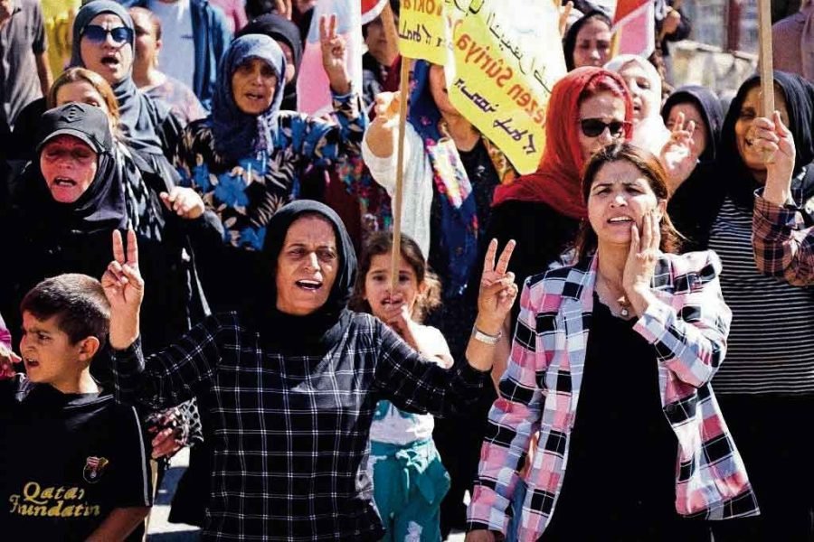 Manifestaciones de mujeres en Rojava en apoyo a las comunidades drusa y alauita en Siria. | Agencia Hawar